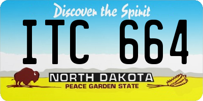 ND license plate ITC664