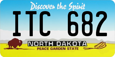 ND license plate ITC682
