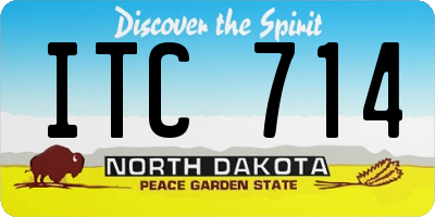 ND license plate ITC714