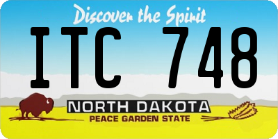 ND license plate ITC748