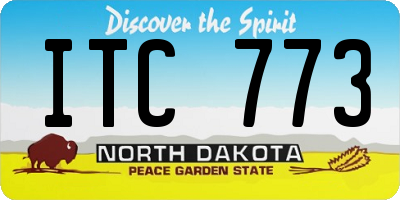 ND license plate ITC773