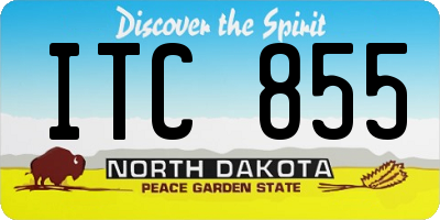 ND license plate ITC855