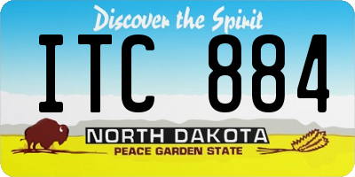ND license plate ITC884