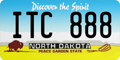 ND license plate ITC888