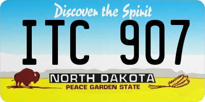 ND license plate ITC907
