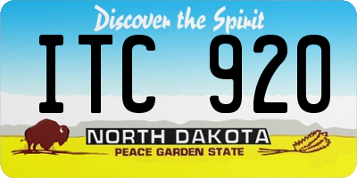 ND license plate ITC920