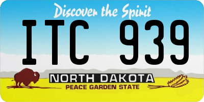 ND license plate ITC939