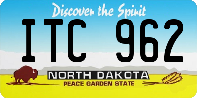 ND license plate ITC962