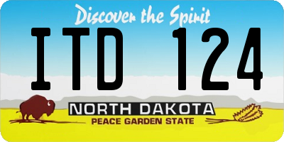 ND license plate ITD124
