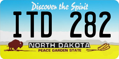 ND license plate ITD282