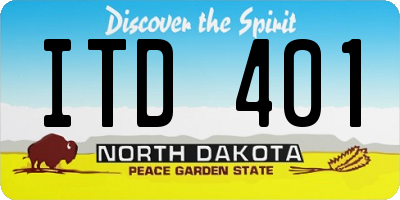 ND license plate ITD401
