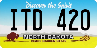ND license plate ITD420