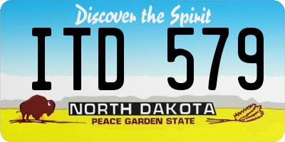 ND license plate ITD579