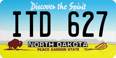 ND license plate ITD627