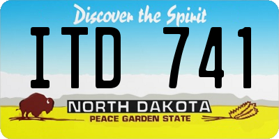 ND license plate ITD741