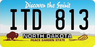 ND license plate ITD813
