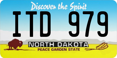 ND license plate ITD979