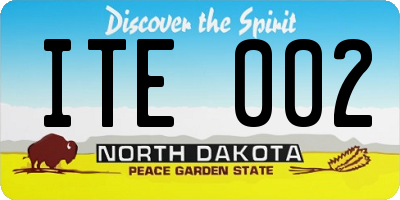 ND license plate ITE002
