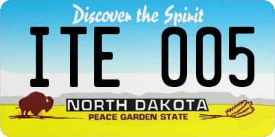 ND license plate ITE005