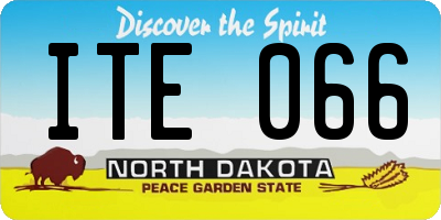 ND license plate ITE066