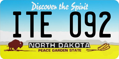 ND license plate ITE092