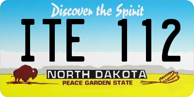 ND license plate ITE112