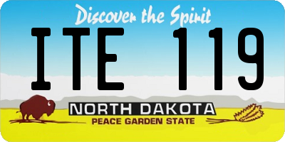 ND license plate ITE119
