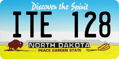 ND license plate ITE128