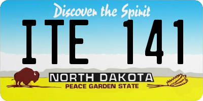 ND license plate ITE141