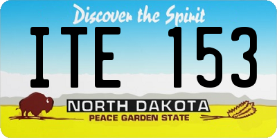 ND license plate ITE153