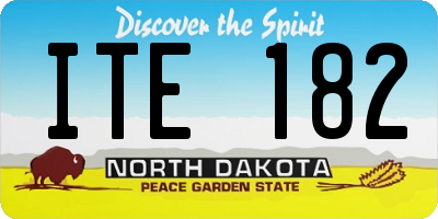 ND license plate ITE182