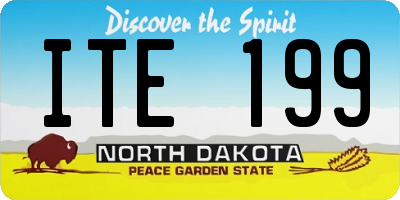 ND license plate ITE199