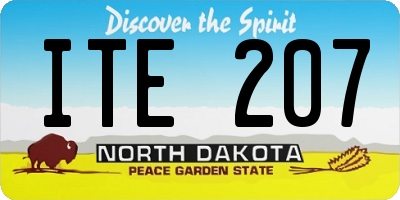 ND license plate ITE207