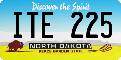 ND license plate ITE225