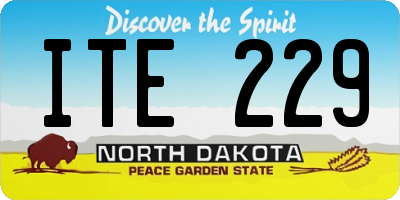 ND license plate ITE229