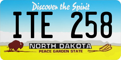 ND license plate ITE258