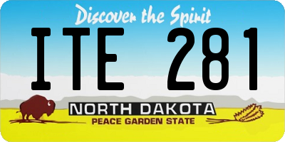 ND license plate ITE281