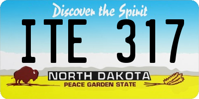 ND license plate ITE317