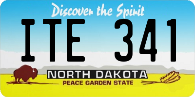 ND license plate ITE341