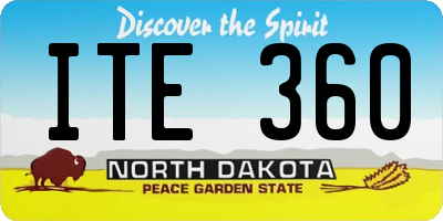 ND license plate ITE360