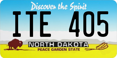 ND license plate ITE405