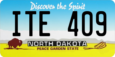 ND license plate ITE409