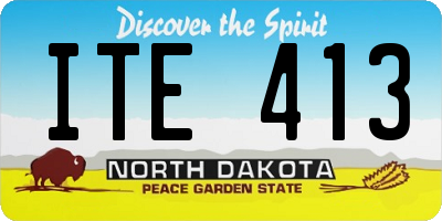 ND license plate ITE413