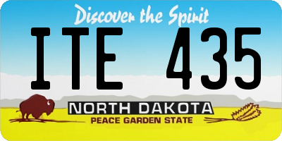 ND license plate ITE435