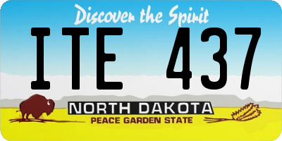 ND license plate ITE437