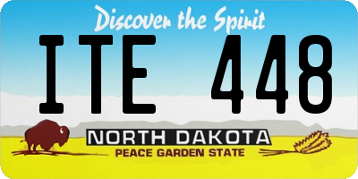 ND license plate ITE448