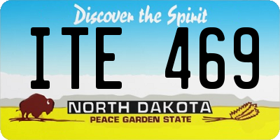 ND license plate ITE469