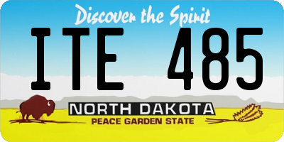 ND license plate ITE485