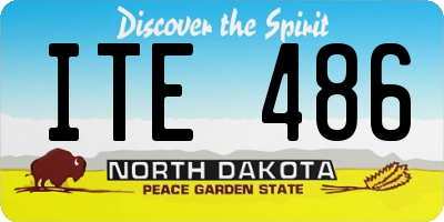 ND license plate ITE486
