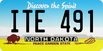 ND license plate ITE491